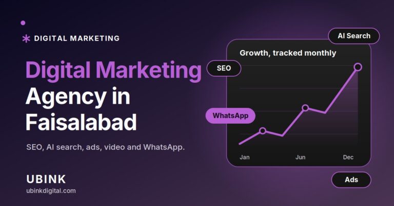Digital marketing agency in Faisalabad, UBINK