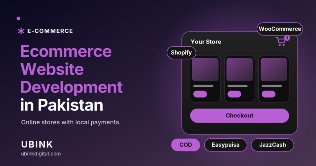 Ecommerce website development in Pakistan – UBINK